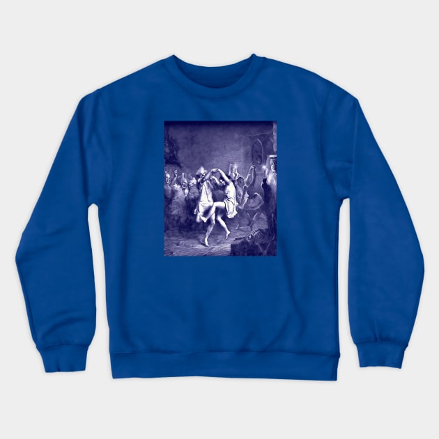 TamOShanter And The Witches Artistic Vector Blue Crewneck Sweatshirt by taiche